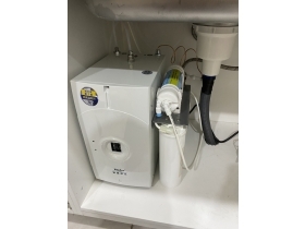 BD-3004A霧面不鏽鋼龍頭 | 廚下型冷熱飲水機+森之淨4道中空絲膜